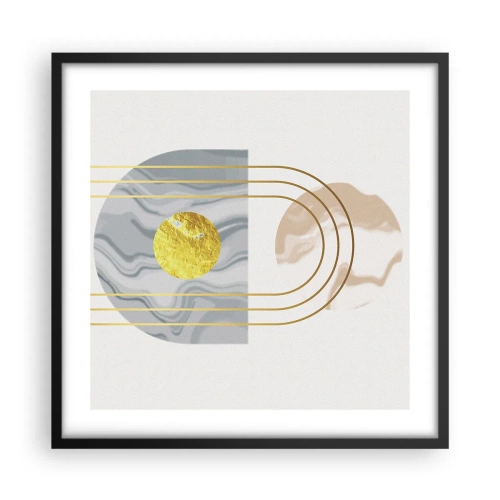 Poszter fehér keretben - Fényerő és ragyogás - 50x50 cm