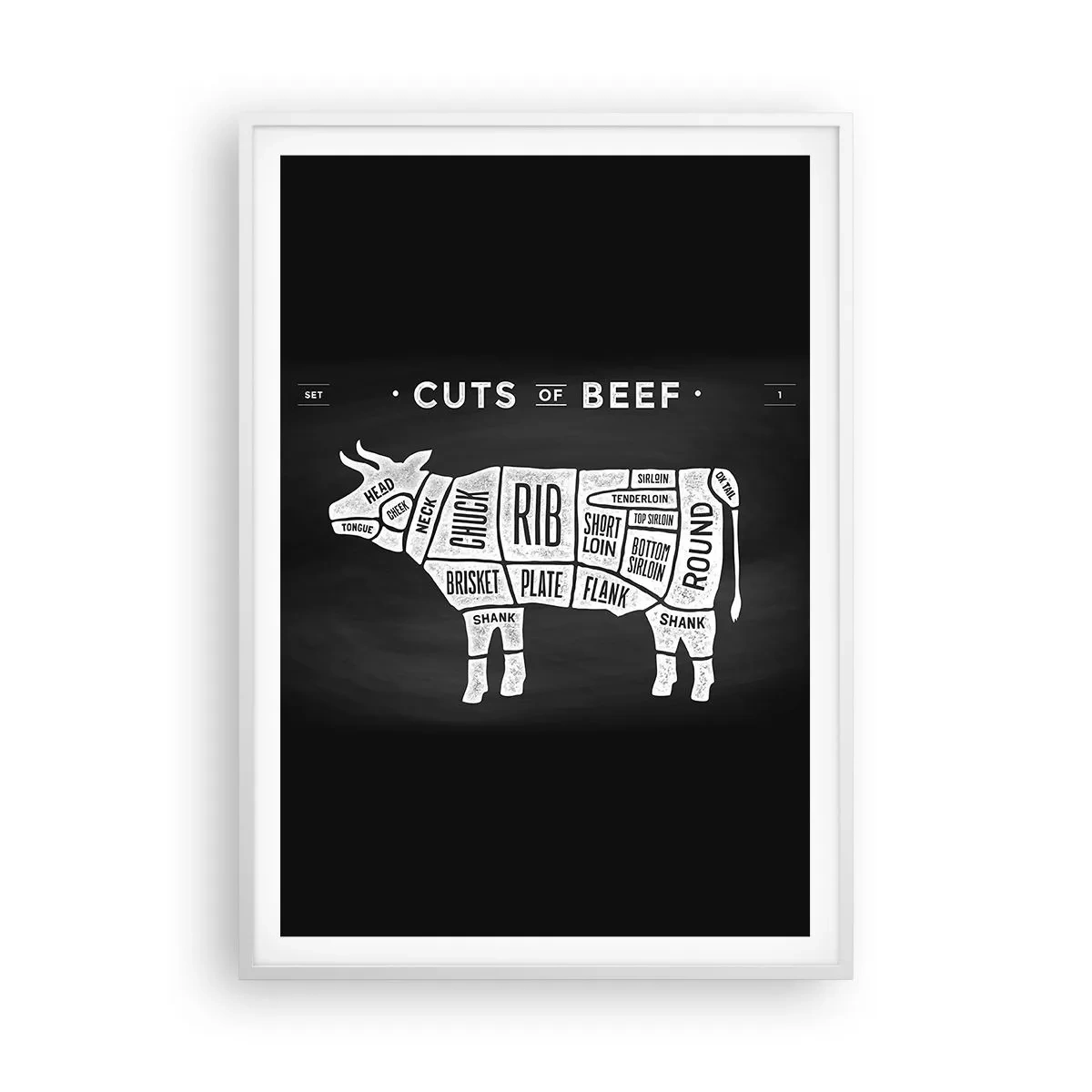 Poszter fekete keretben - Mészáros ábécéskönyve - 70x100 cm