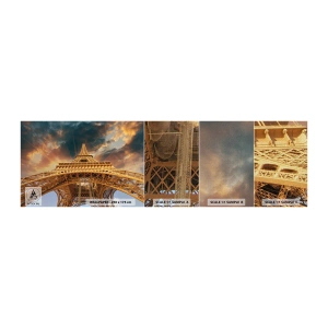 Fotótapéta Minta Premium Canvas - Ahogy az emberiség eljutott az egekig - Eiffel-torony, Építészet, Párizs - 100x30 cm