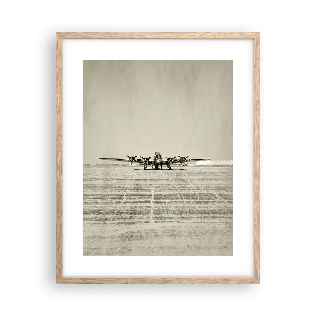 Poszter világos tölgy keretben - Mint mindig készen - 40x50 cm