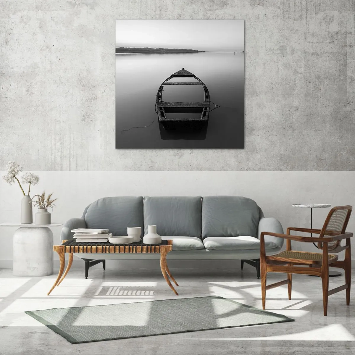 Üveg kép - Vágyódás és melankólia - 60x60 cm