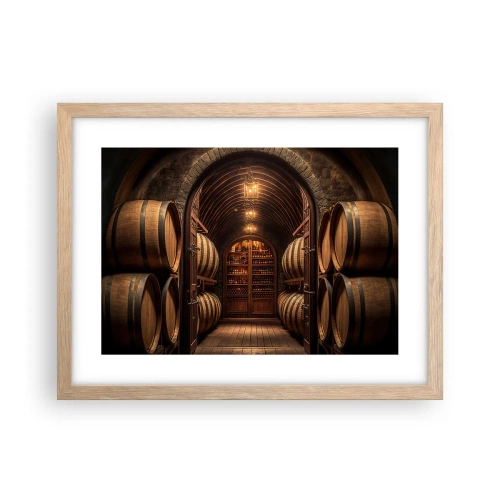 Poszter világos tölgy keretben - Hangulatos pince - 40x30 cm