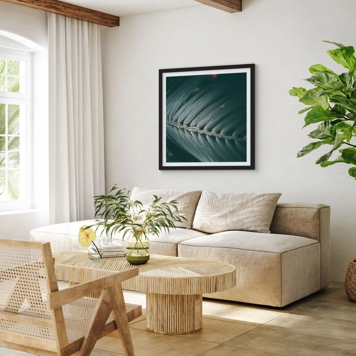 Poszter fehér keretben - A természet pontossága - 40x40 cm