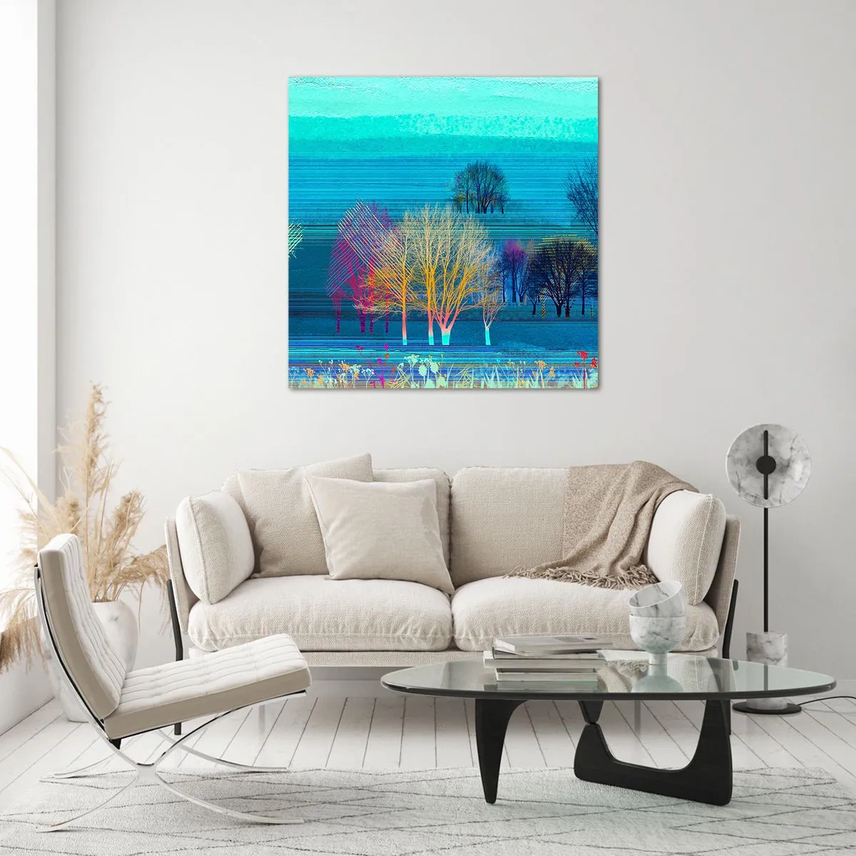 Üveg kép - Fésűs táj - 60x60 cm