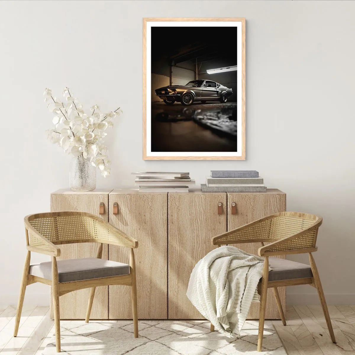 Poszter világos tölgy keretben - Visszatérés a múltba - 70x100 cm