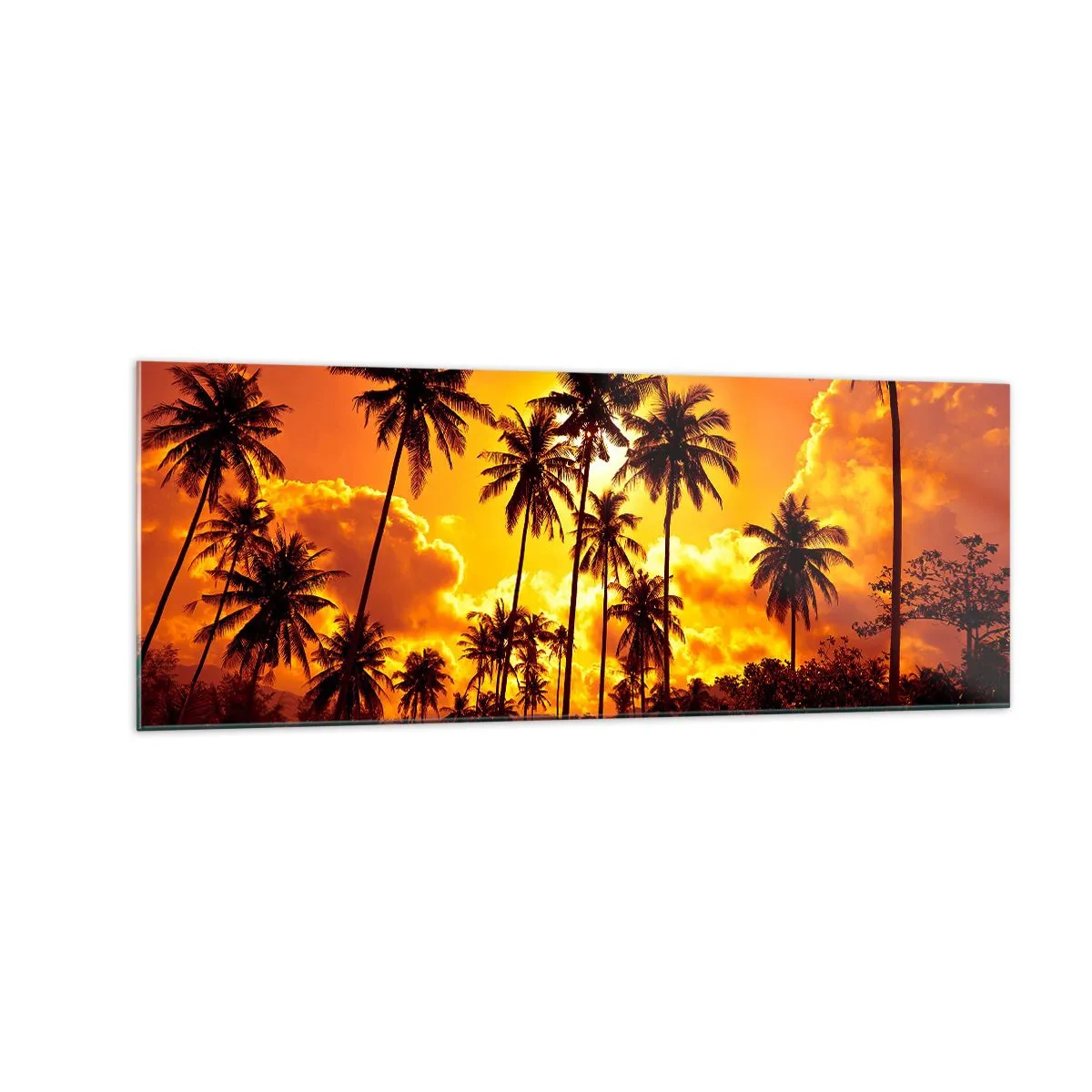 Üveg kép - Égnek a hegyek, égnek az erdők - 140x50 cm