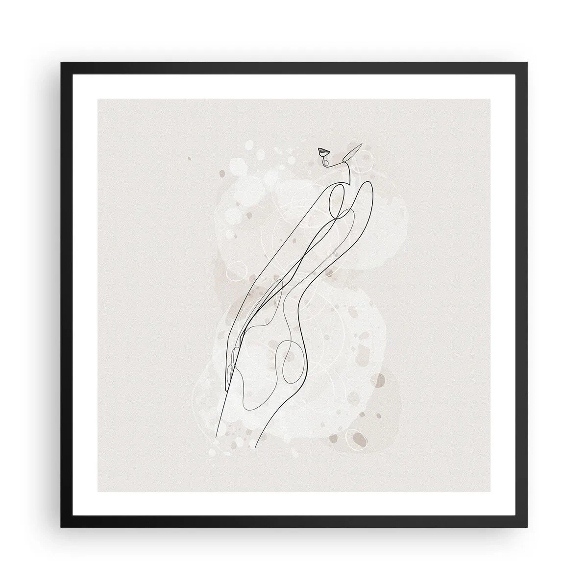 Poszter fehér keretben - Eltévedni nézésben - 60x60 cm