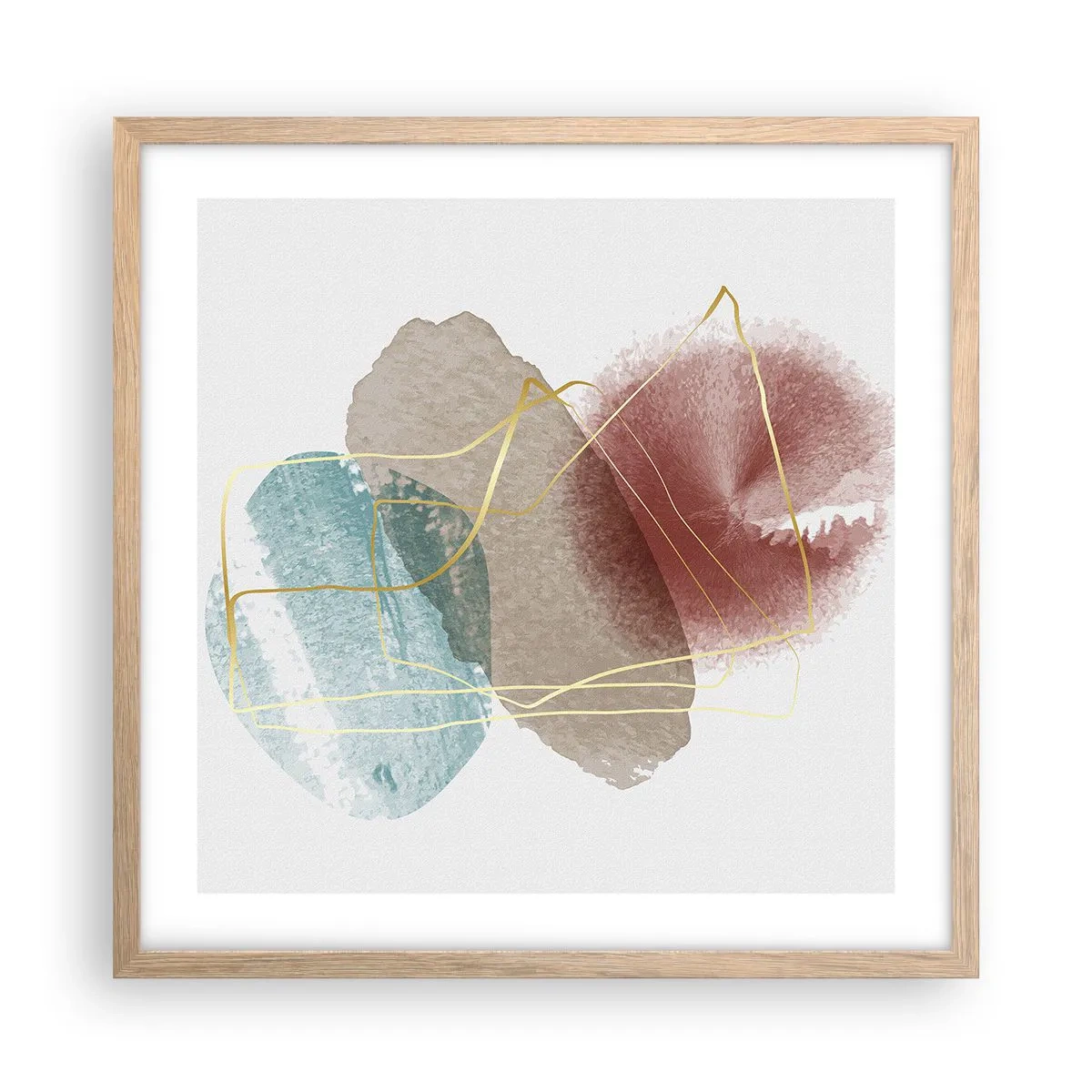 Poszter világos tölgy keretben - Az űr koralljai - 50x50 cm