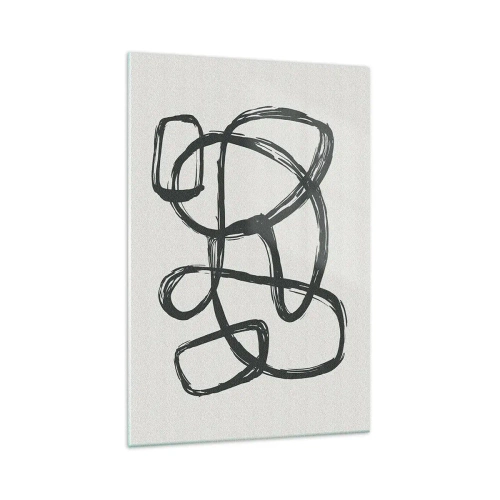 Üveg kép - Hurkolt absztrakció - 70x100 cm