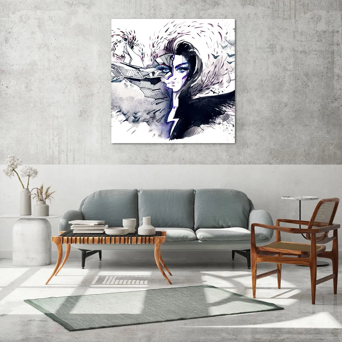 Üveg kép - Démoni és gyönyörű - 70x70 cm