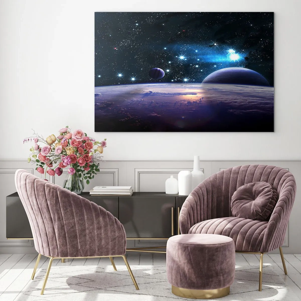 Üveg kép - Még mindig egyedül? - 100x70 cm