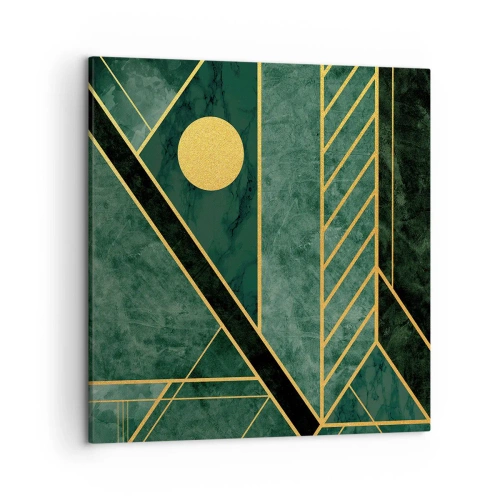 Vászonkép - Az arany és azúrkék dinamikája - 50x50 cm