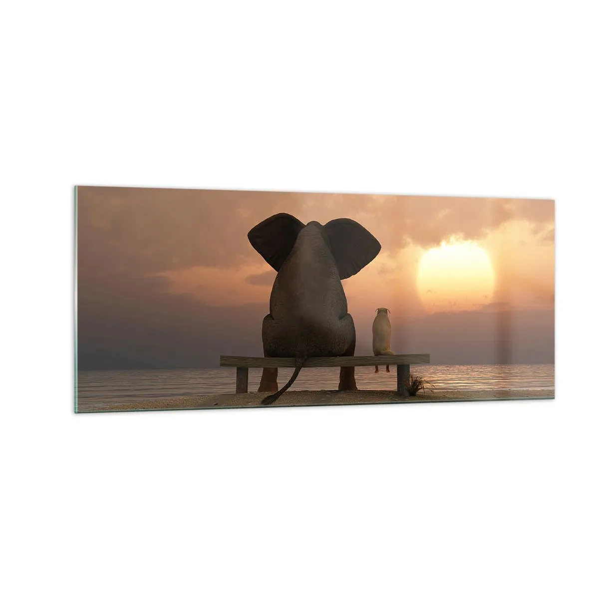 Üveg kép - Jó együtt hallgatni - 100x40 cm