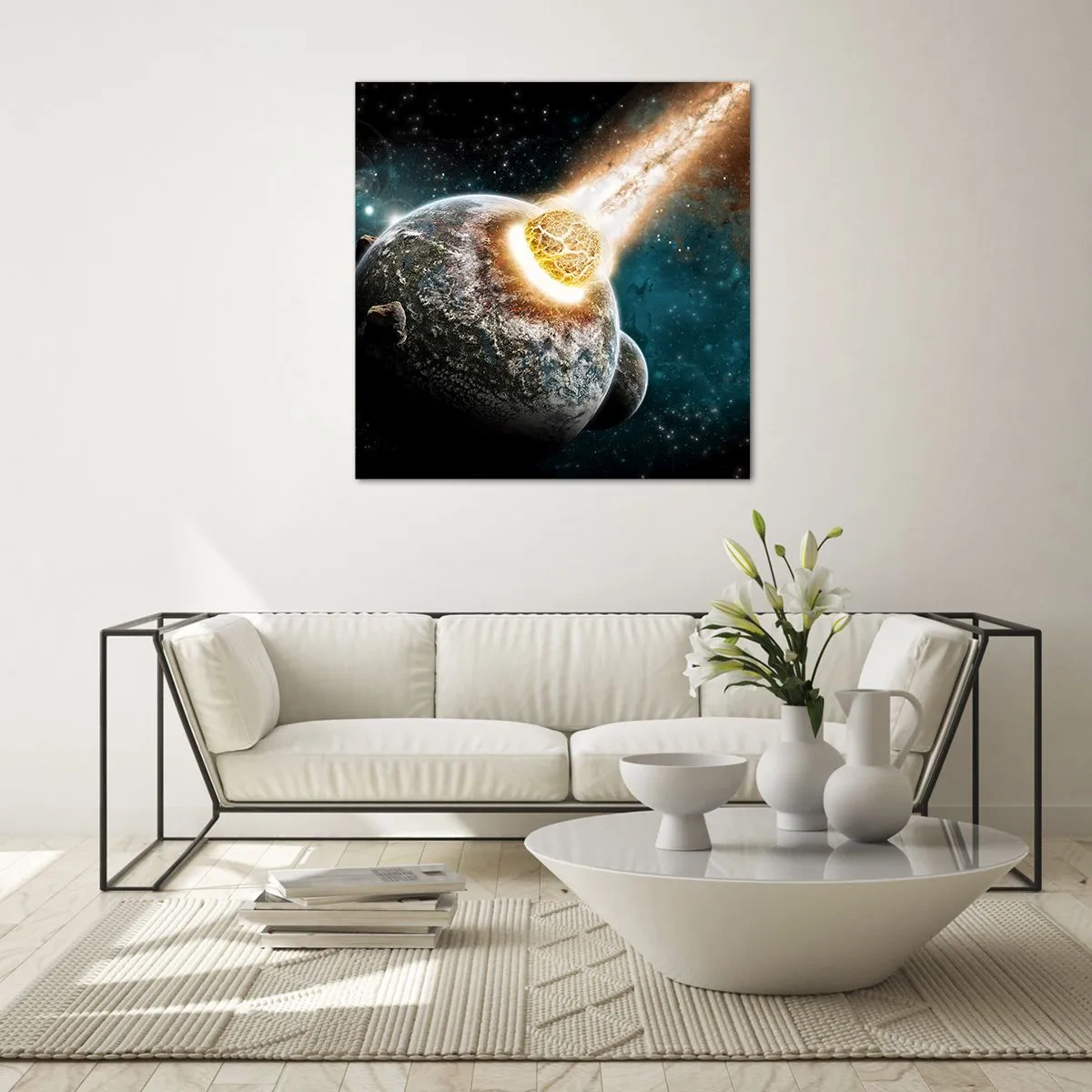 Üveg kép - Halál, vagy élet? - 70x70 cm