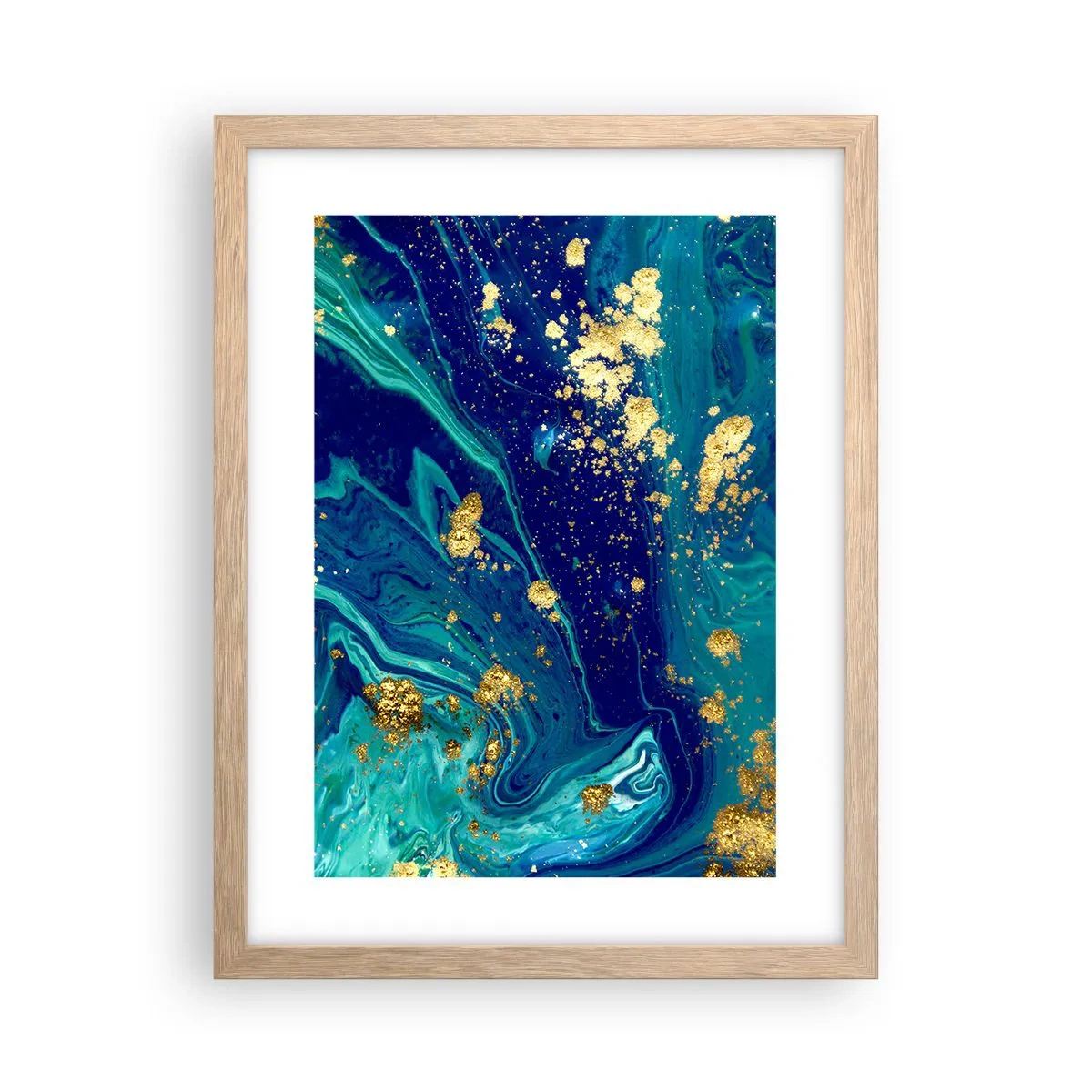 Poszter világos tölgy keretben - Nap pelyhek  - 30x40 cm