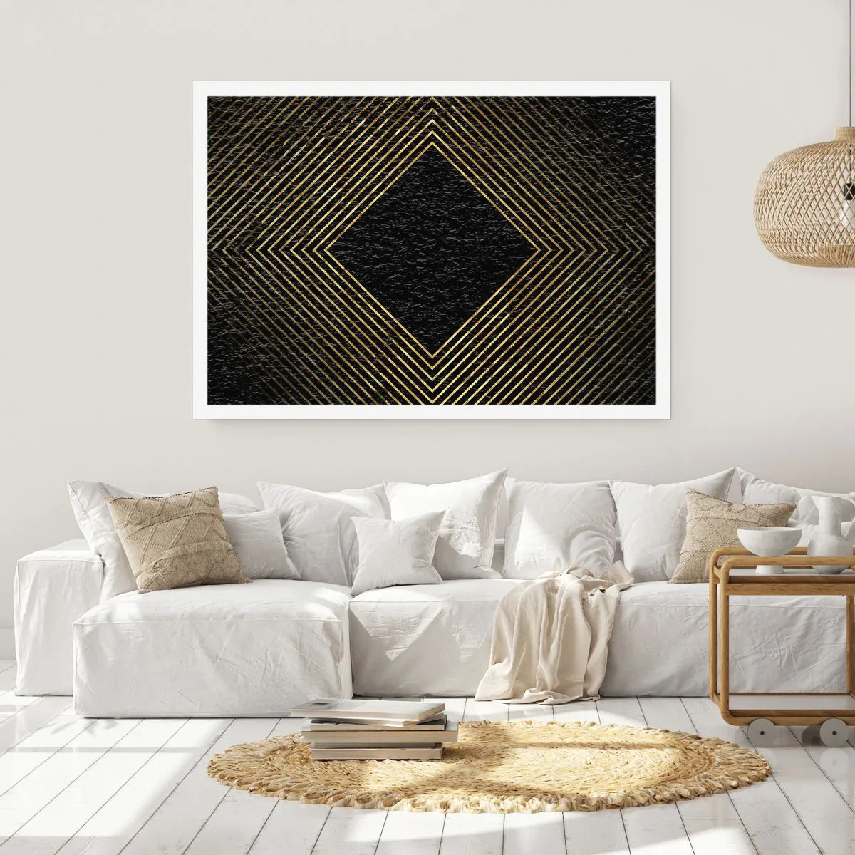 Poszter - Geometria glamour stílusban - 91x61 cm