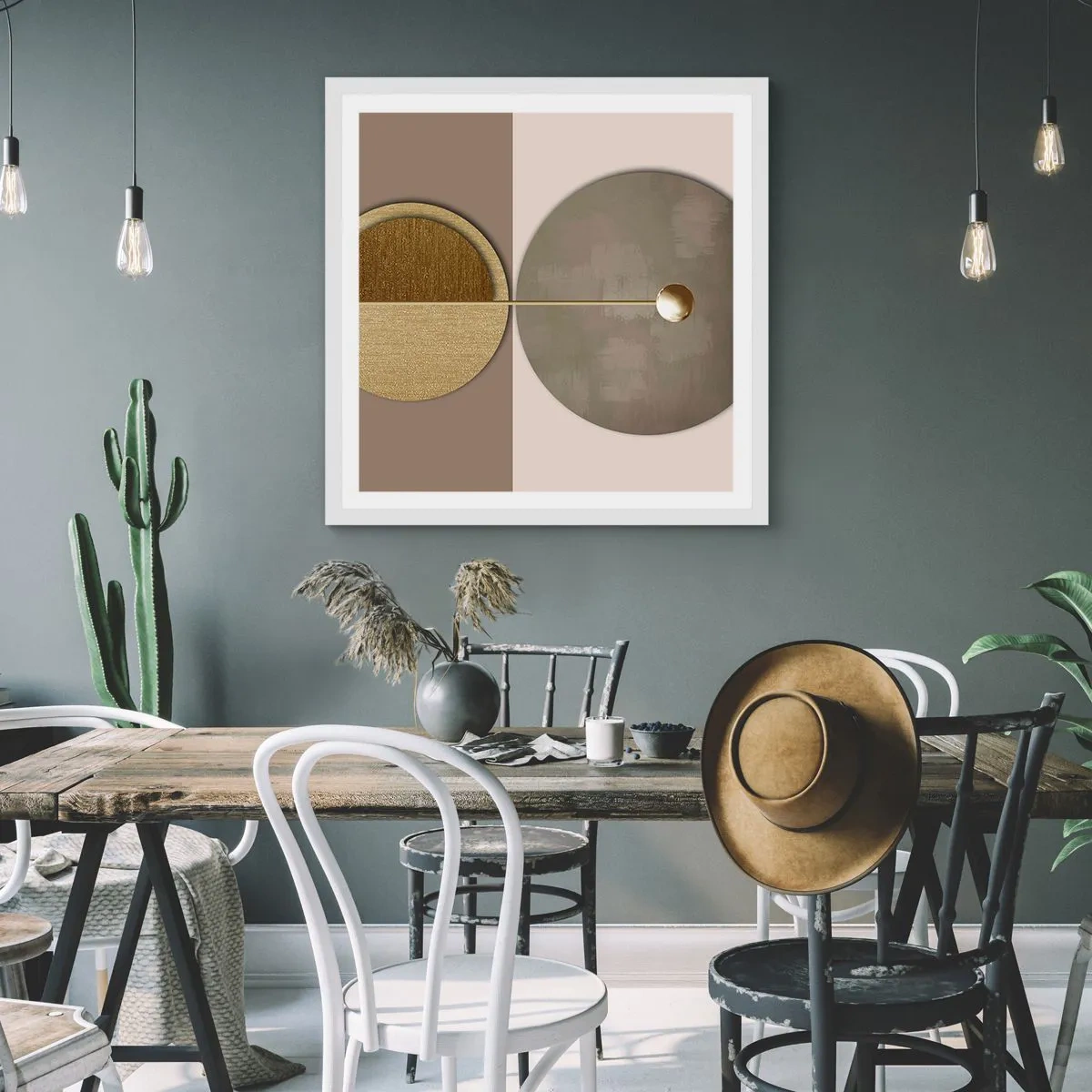 Poszter fekete keretben - Tökéletes egyensúly - 40x40 cm