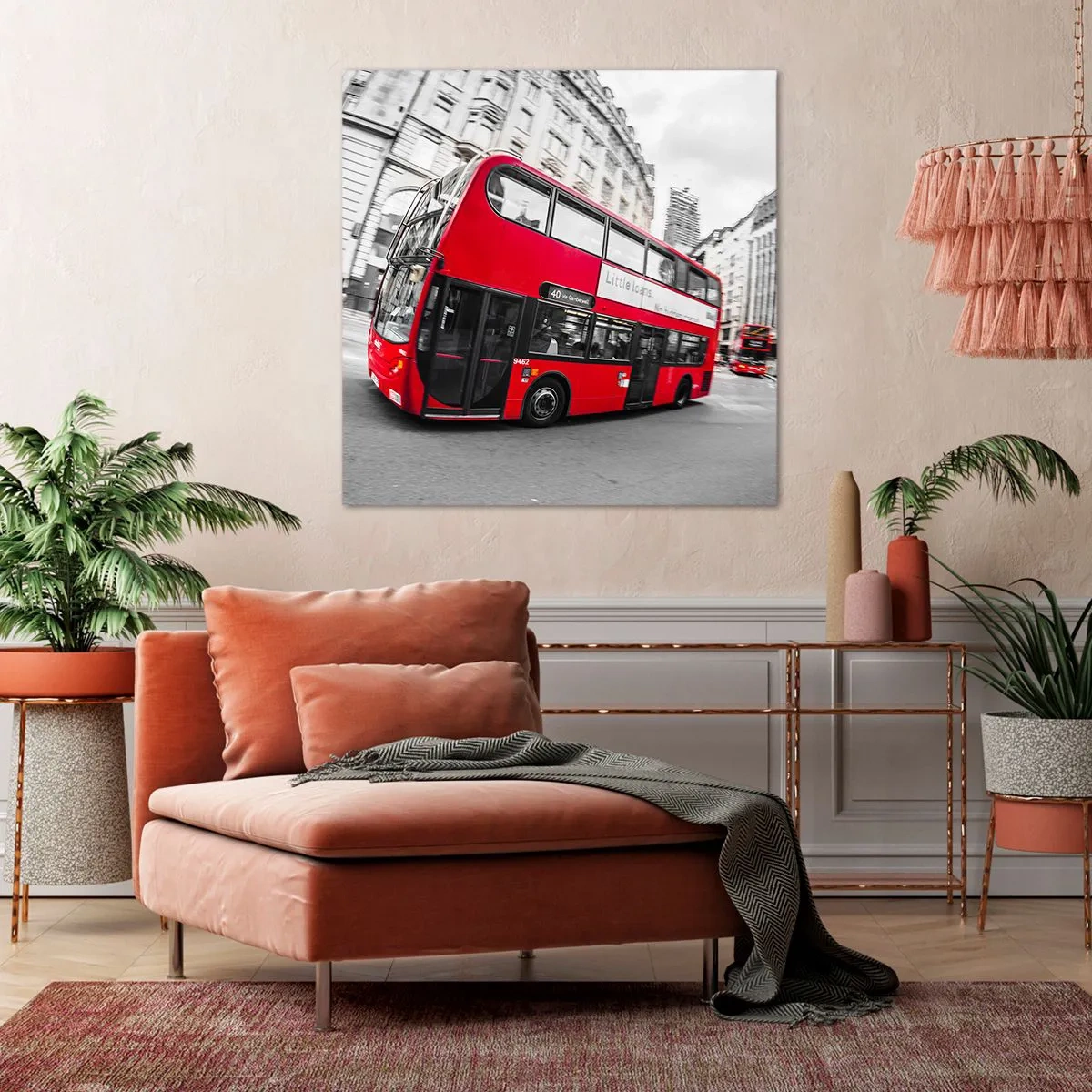 Vászonkép - London hagyományosan - by bus - 40x40 cm