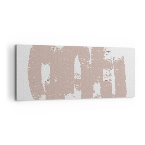 Vászonkép - Absztrakció lágy rózsaszínben - 100x40 cm