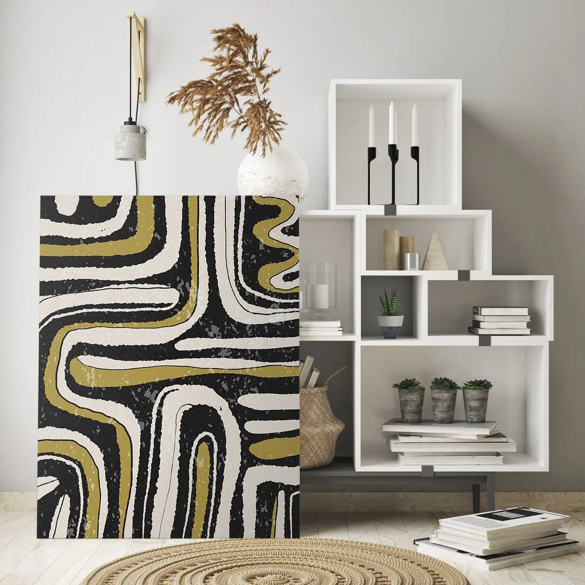 Üveg kép - Kompozíció: traktusok és sikátorok - 70x100 cm