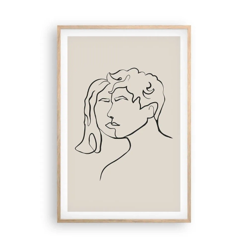 Poszter világos tölgy keretben - És egységgé vált - 61x91 cm