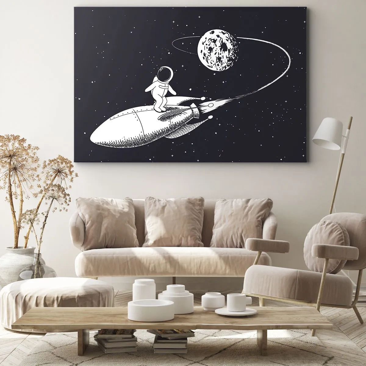 Vászonkép - Űrszörfös - 70x50 cm