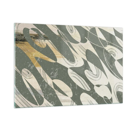 Üveg kép - Ritmikus absztrakció - 120x80 cm