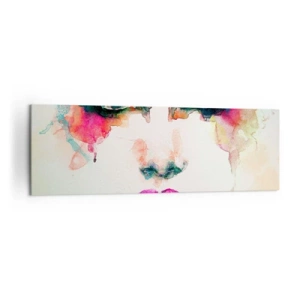 Vászonkép - Szivárvánnyal festett portré - 160x50 cm