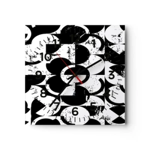 Falióra, Óra - A fehér fehér, a fekete pedig fekete - 40x40 cm
