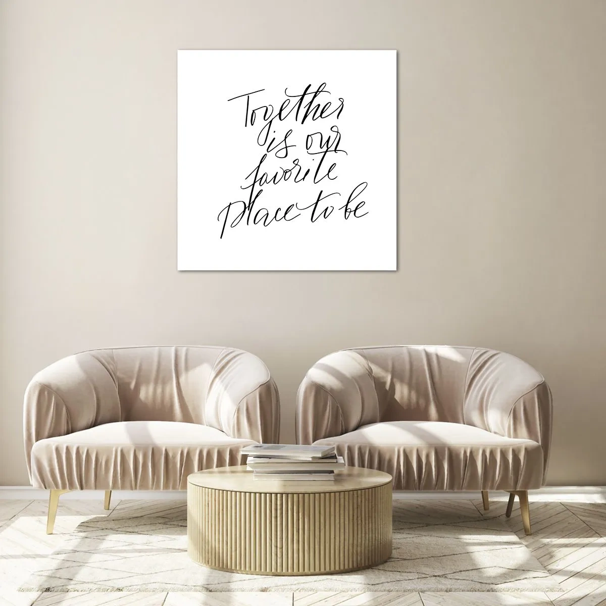 Üveg kép - Te is érzed? - 40x40 cm