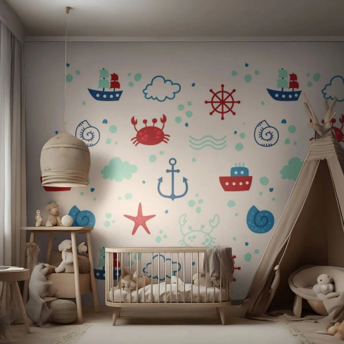 Öntapadós Fotótapéta Deluxe Sticker - Tengeri mese - vitorlázás, Tengeri, Horgony - 250x175 cm
