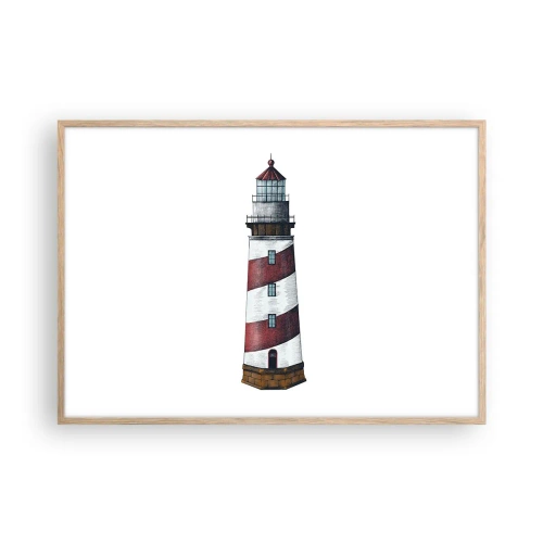 Poszter világos tölgy keretben - Mindig résen - 100x70 cm