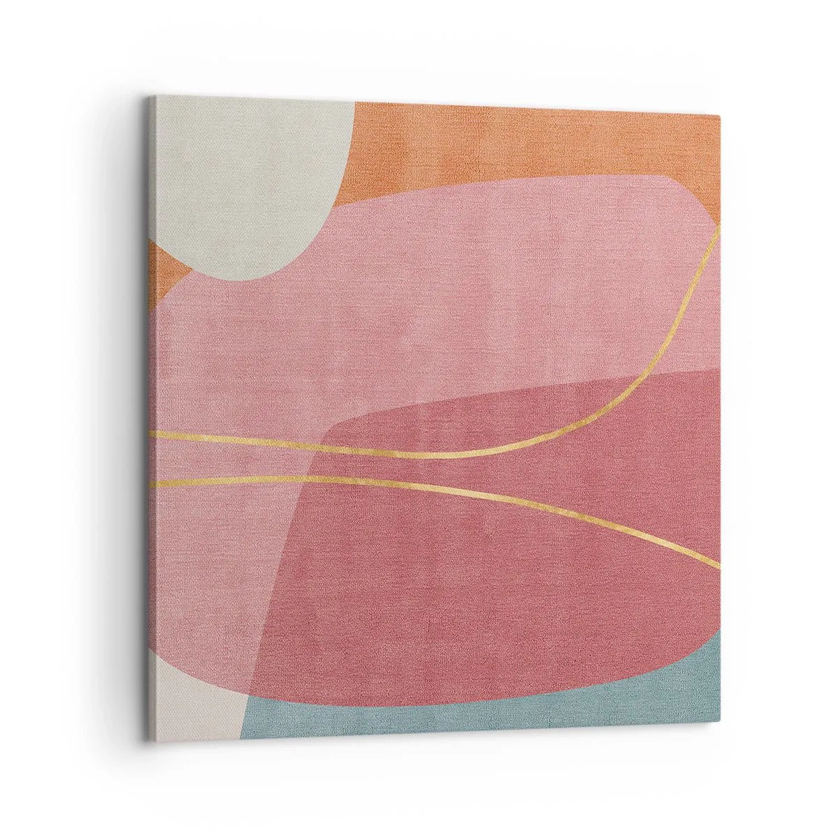 Vászonkép - Pasztell kompozíció aranyszálakkal - 60x60 cm