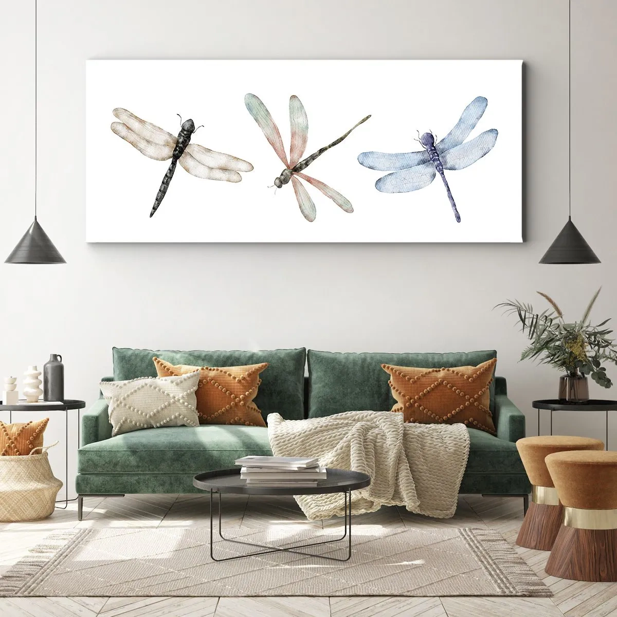 Vászonkép - Súlytalan szitakötők - 120x50 cm