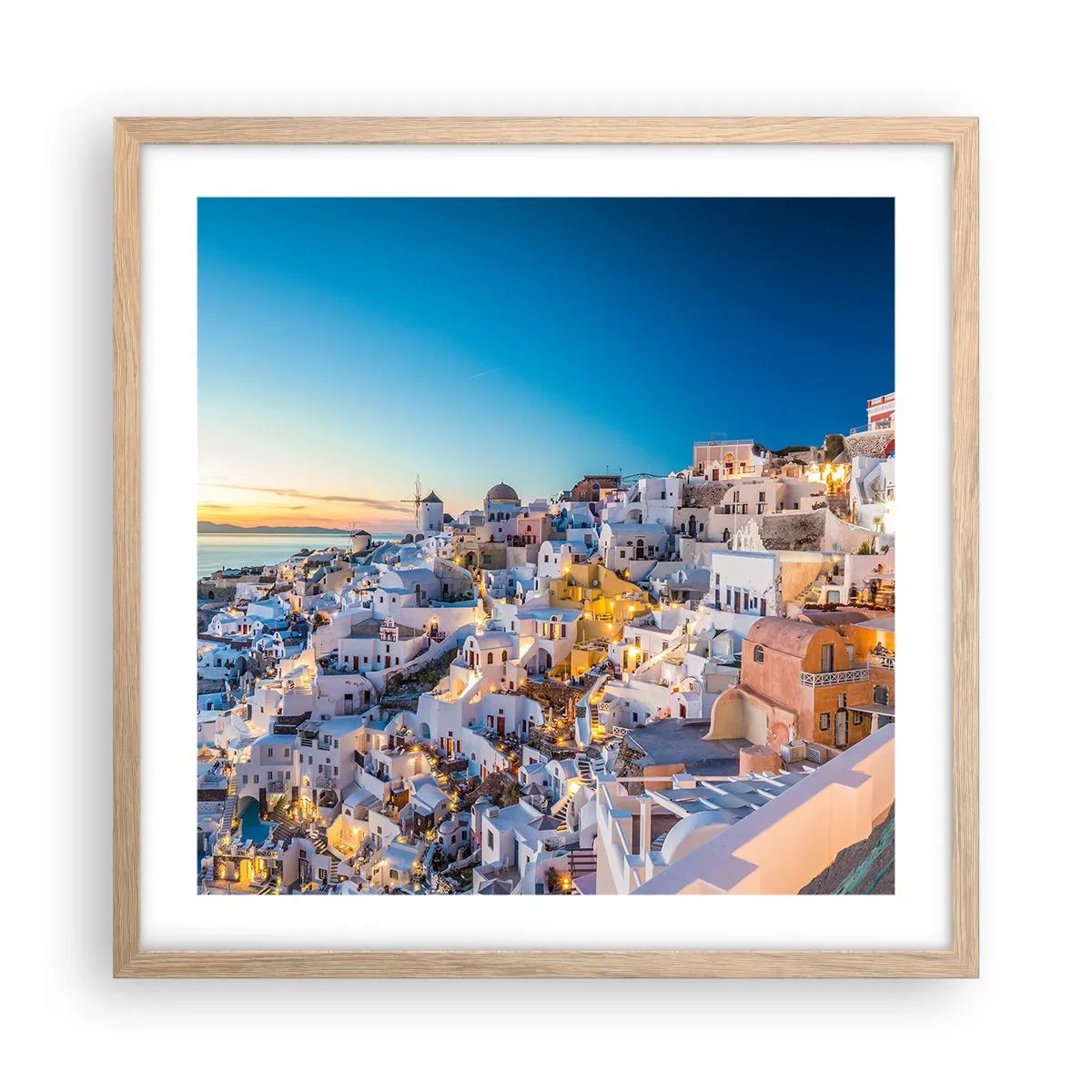 Poszter világos tölgy keretben - A görögség lényege - 50x50 cm