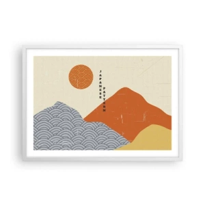 Poszter fekete keretben - A japán szellemben - 70x50 cm