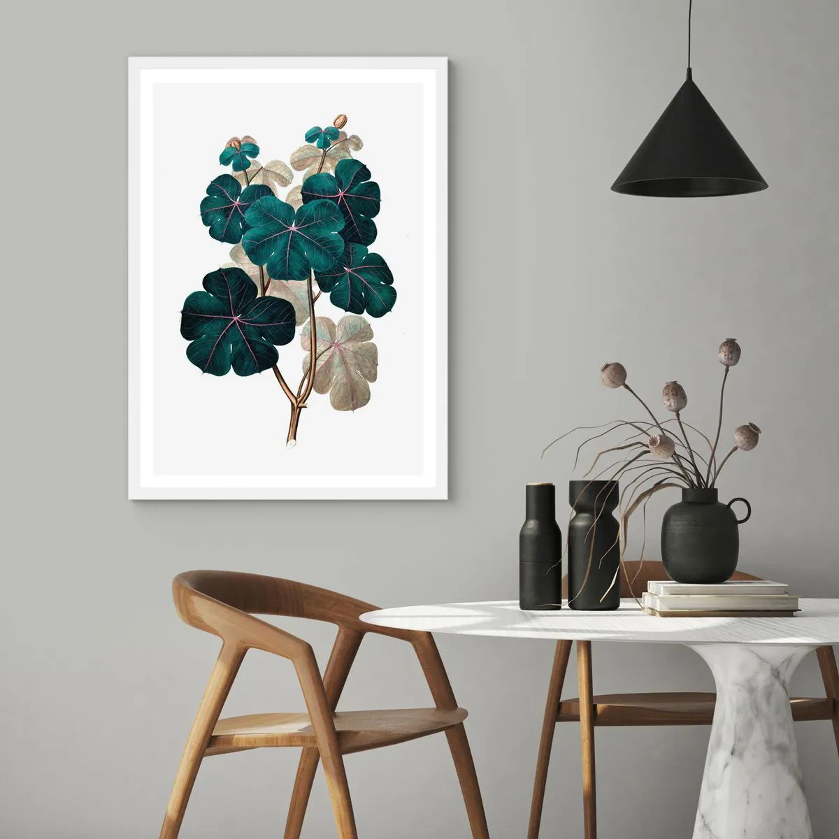 Poszter fekete keretben - Egy régi herbáriumból - 40x50 cm