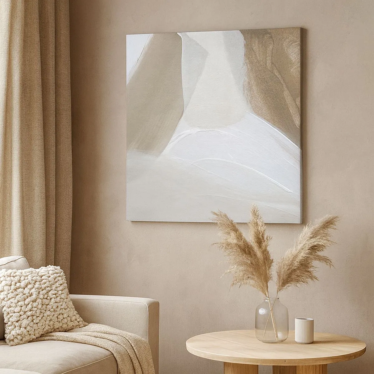 Vászonkép - Fehér hullámai - 30x30 cm