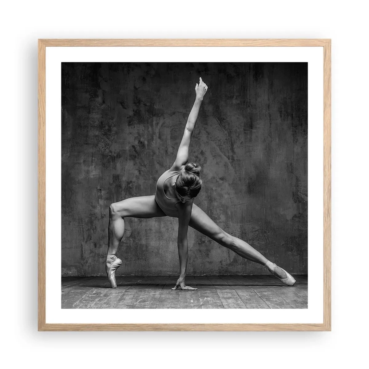 Poszter világos tölgy keretben - Az egyensúly eszménye - 60x60 cm