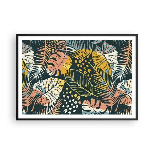 Poszter fehér keretben - Leveles fantázia - 100x70 cm