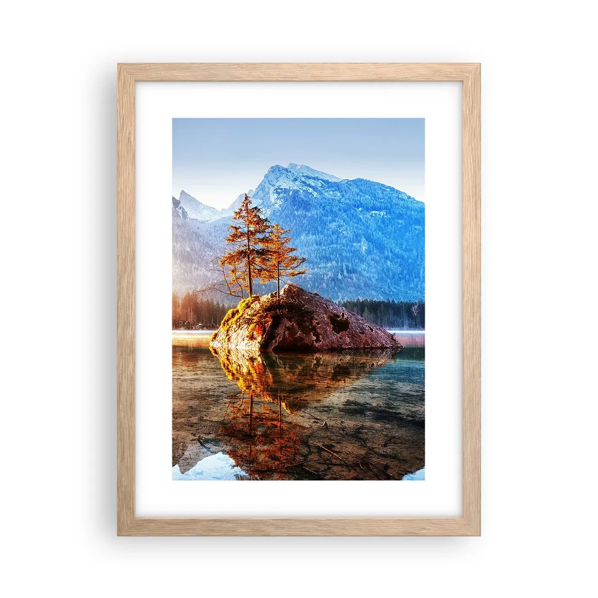 Poszter világos tölgy keretben - A természet új fényben - 30x40 cm