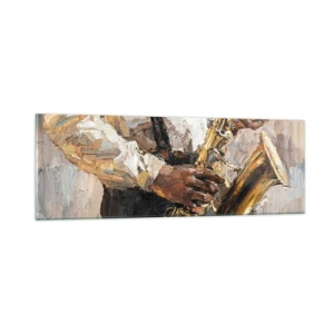 Üveg kép - Itt az idő egy szólóra - 90x30 cm