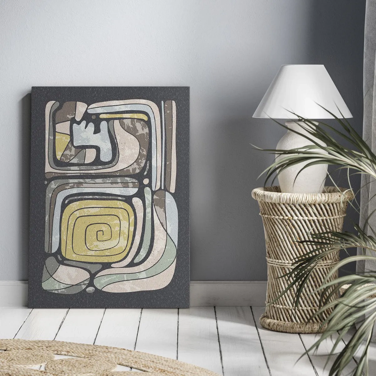 Vászonkép - Absztrakció pre-kolumbián szellemben - 50x70 cm