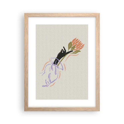 Poszter világos tölgy keretben - Egy testvéri érintés - 30x40 cm