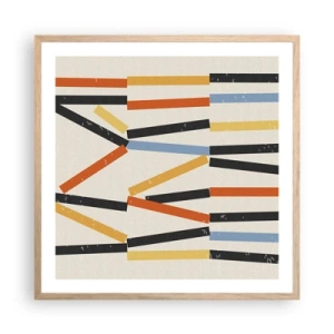 Poszter világos tölgy keretben - Vízszintes kompozíció - 60x60 cm