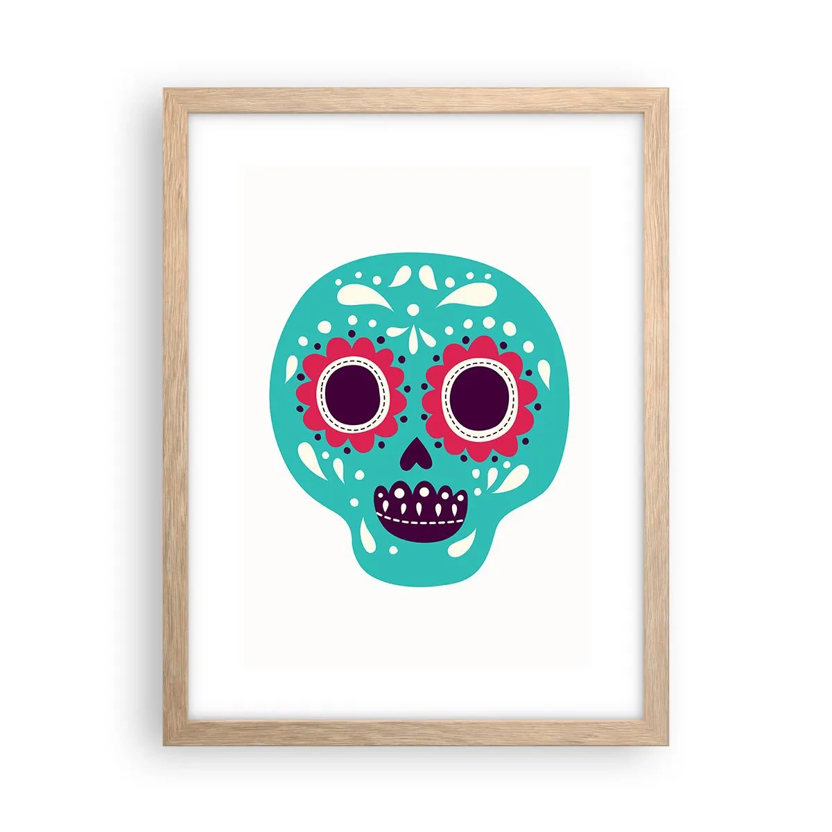 Poszter világos tölgy keretben - Az élet - szórakozás a halálig - 30x40 cm