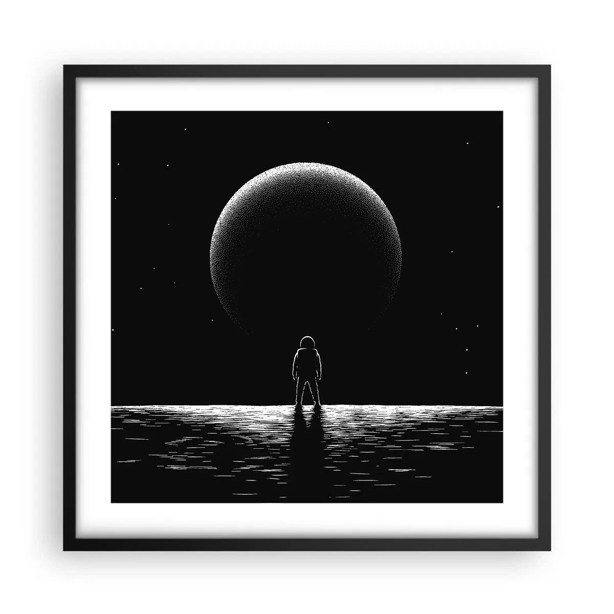 Poszter fehér keretben - Szemtől szemben - 50x50 cm