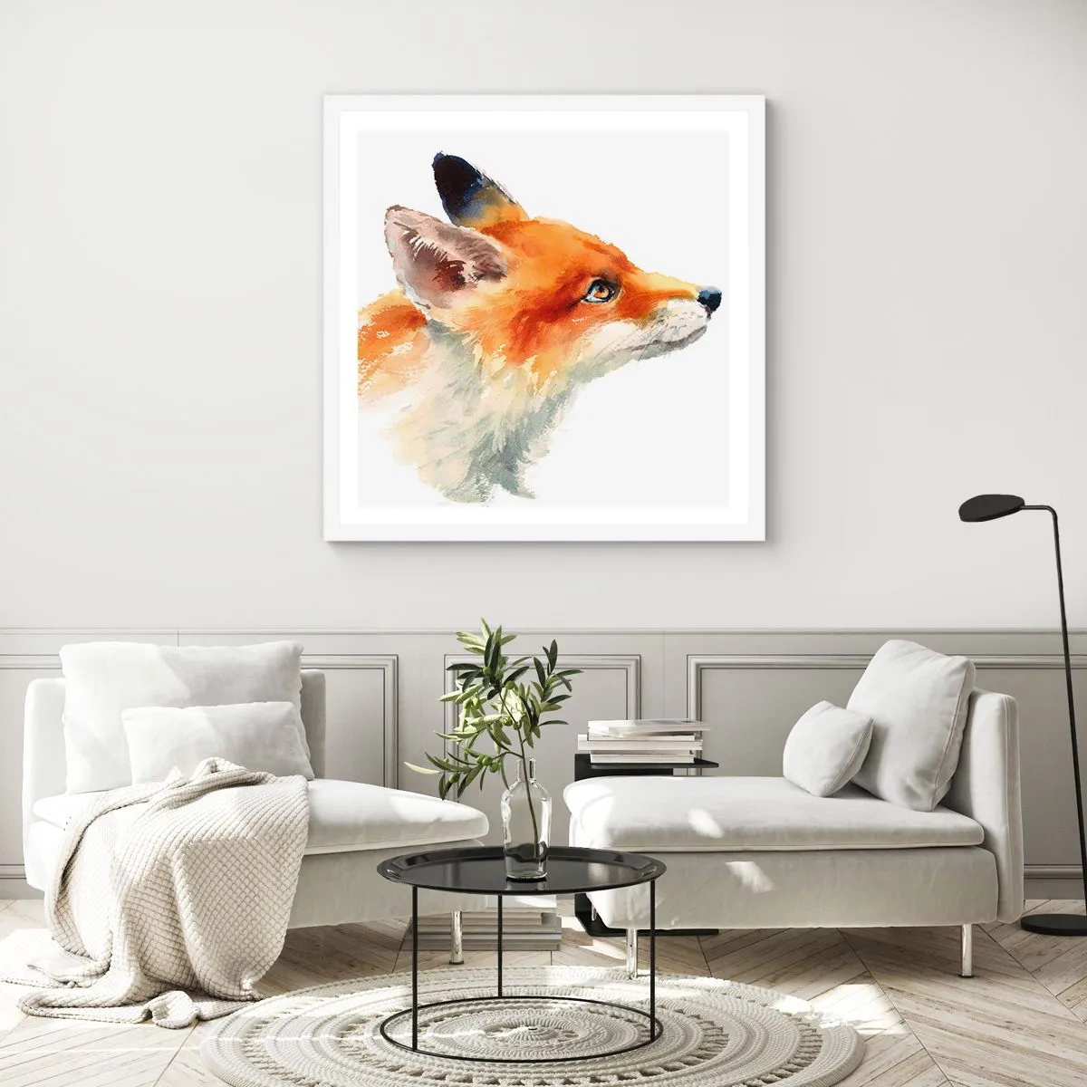 Poszter fekete keretben - Óvatosság az első - 60x60 cm