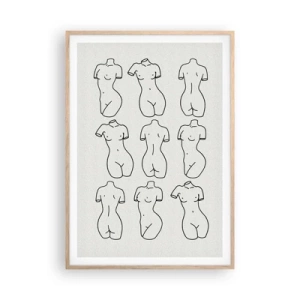 Poszter világos tölgy keretben - Csak Vénusz - 70x100 cm