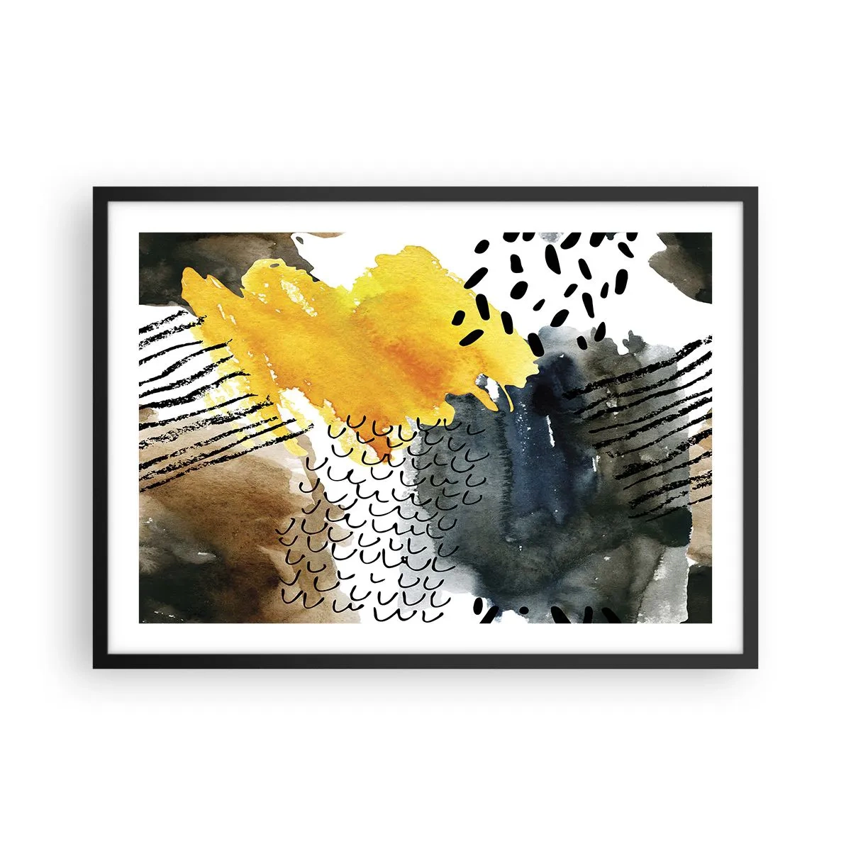 Poszter fehér keretben - Az elemek találkozása - 70x50 cm